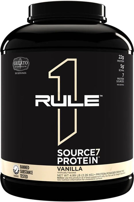 Rule One Source7 Protein, Vanilla Gelato - 2260g - Protein Blends at MySupplementShop by Rule One