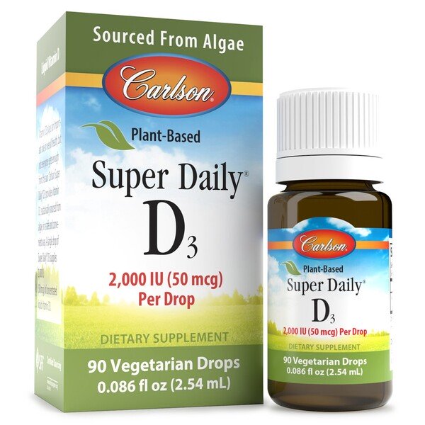 Carlson Labs Plant-Based Super Daily D3, 2000 IU 254 ml