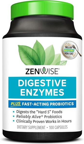 Zenwise Digestive Enzymes 100 caps - Digestive Enzyme at MySupplementShop by Zenwise