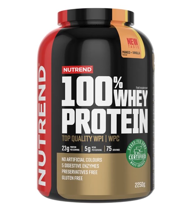 Nutrend 100% Whey Protein, Mango + Vanilla 2250g - Whey Proteins at MySupplementShop by Nutrend