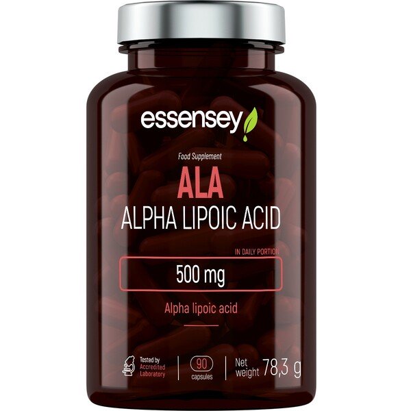 ALA, 500mg - 90 caps - Default Title - Health and Wellbeing at MySupplementShop by Essensey