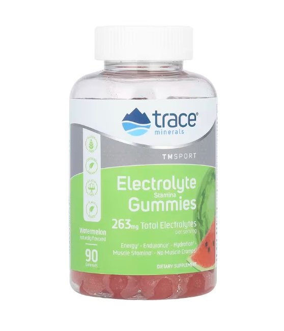 Electrolyte Stamina Gummies, Watermelon - 90 gummies