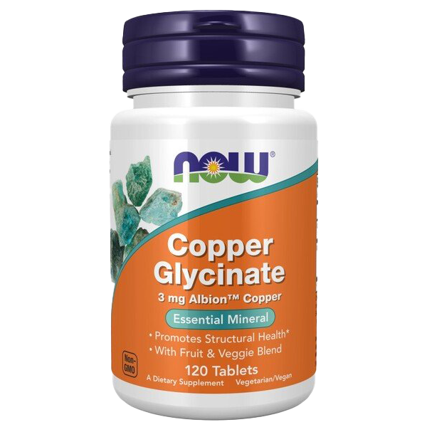 NOW Foods Copper Glycinate - 120 tabs