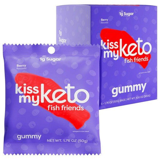 Kiss My Keto Fish Friends Keto Gummies, Berry - 6 x 50g - Vitamins & Supplements at MySupplementShop by Kiss My Keto