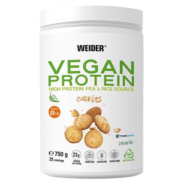 Weider Vegan Protein 750g - Cookies - Pea Proteins at MySupplementShop by Weider