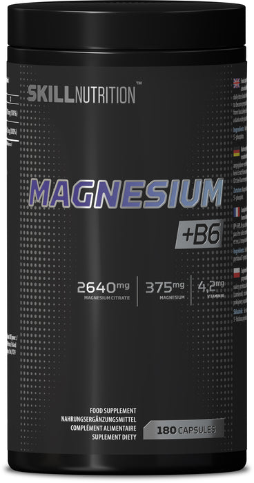 Skill Nutrition Magnesium + B6 - 180 caps - Vitamins & Minerals at MySupplementShop by Skill Nutrition