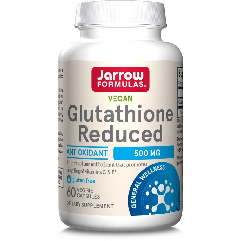 Jarrow Formulas Glutathione Reduced 500mg 60 Veggie Capsules | Premium Supplements at MYSUPPLEMENTSHOP