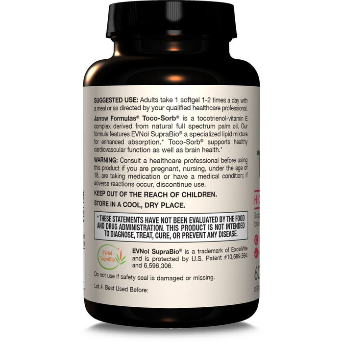 Jarrow Formulas Toco-Sorb 60 Softgels - Vitamins & Minerals at MySupplementShop by Jarrow Formulas