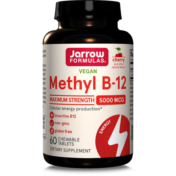 Jarrow Formulas Vitamin Methyl B-12 5,000mcg 60 Cherry Chewable Tablets | Premium Supplements at MYSUPPLEMENTSHOP