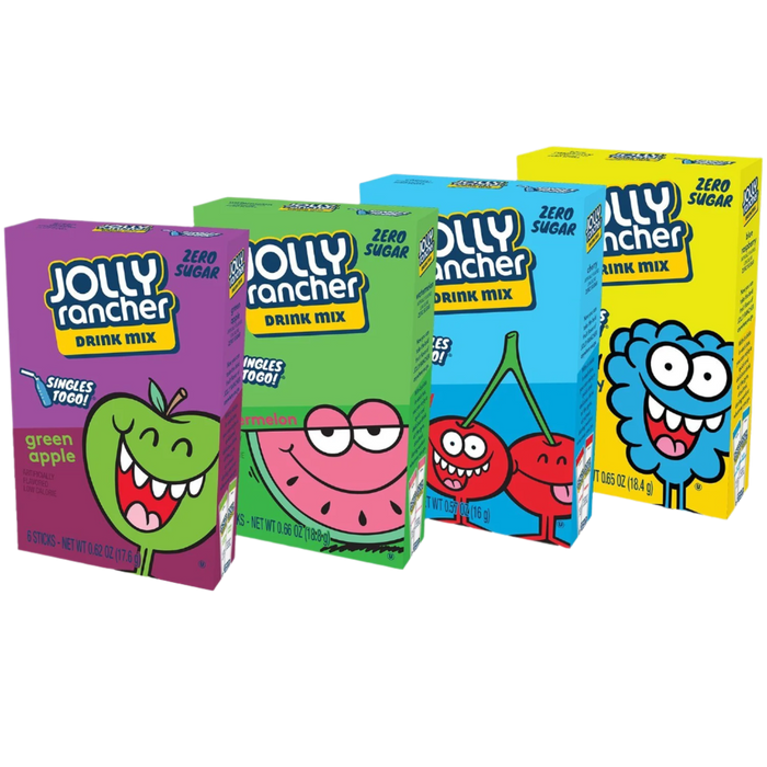 Jolly Rancher Sugar Free Singles To Go Drink Mix 6 Stix Pack 16g