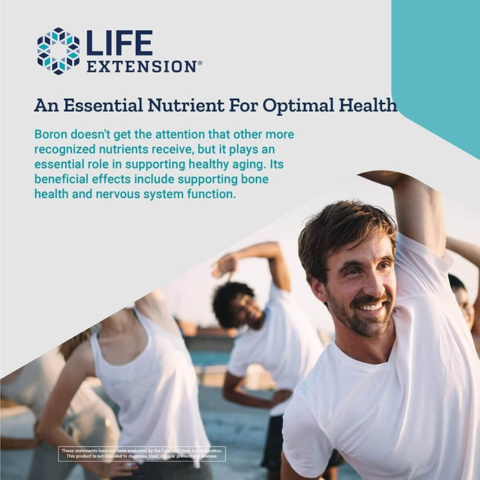 Life Extension Boron 3 mg 100 Vegetarian Capsules | Premium Supplements at MYSUPPLEMENTSHOP