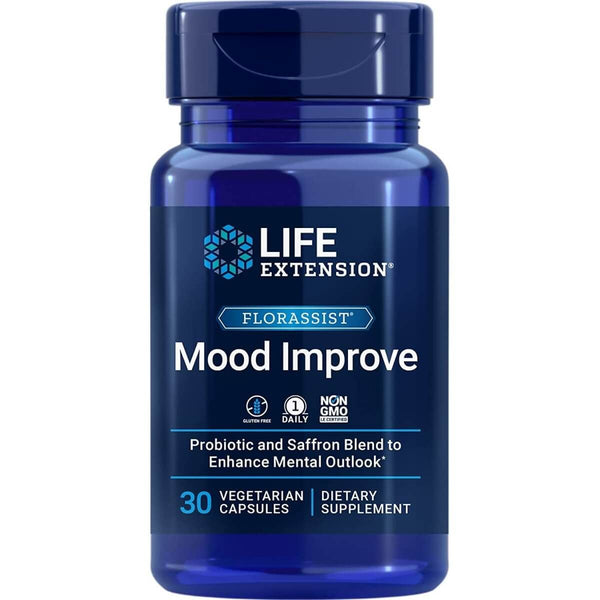 Life Extension FLORASSIST Mood Improve 30 Vegetarian Capsules - Health and Wellbeing at MySupplementShop by Life Extension