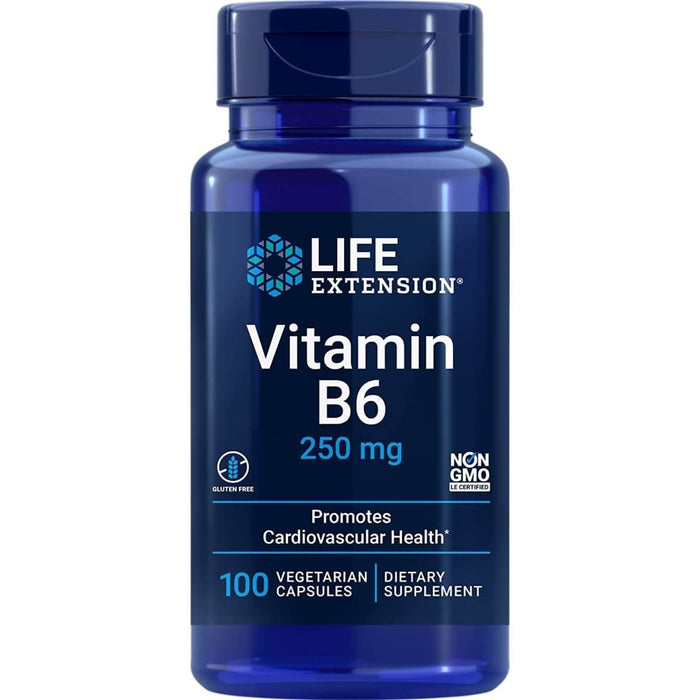 Life Extension Vitamin B6 250 mg 100 Vegetarian Capsules - Vitamins & Minerals at MySupplementShop by Life Extension