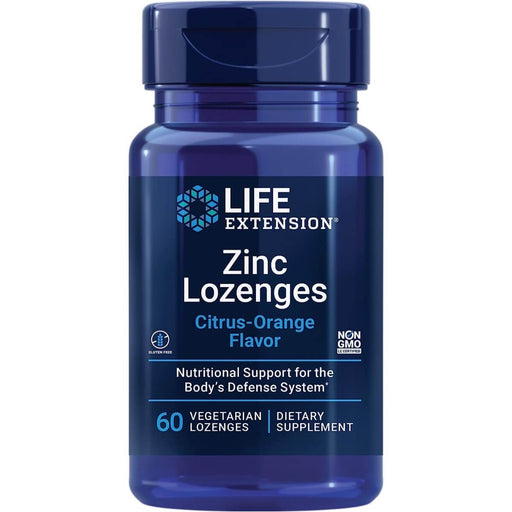 Life Extension Zinc Lozenges 60 Vegetarian Lozenges (Citrus-Orange Flavour) - Vitamins & Minerals at MySupplementShop by Life Extension