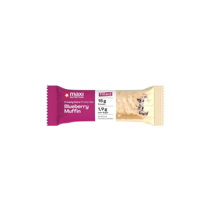 Maxi Nutrition Creamy Core Protein Bar 12 x 45g Blueberry Muffin | Premium Protein Bars at MYSUPPLEMENTSHOP.co.uk