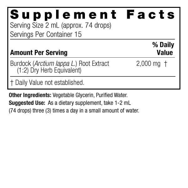 Nature's Answer Burdock Root 2,000mg 1 Oz (30ml) | Premium Supplements at MYSUPPLEMENTSHOP