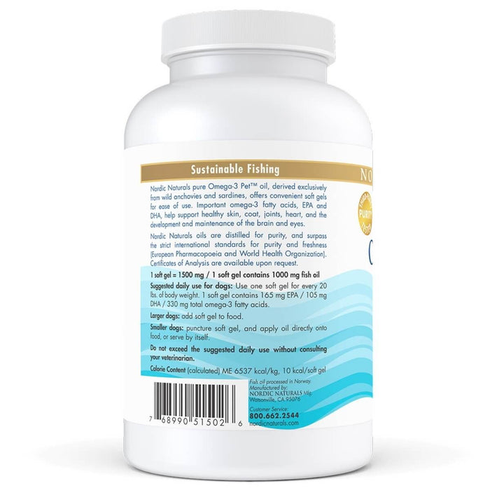 Nordic Naturals Omega-3 Pet 180 Softgels | Premium Supplements at MYSUPPLEMENTSHOP