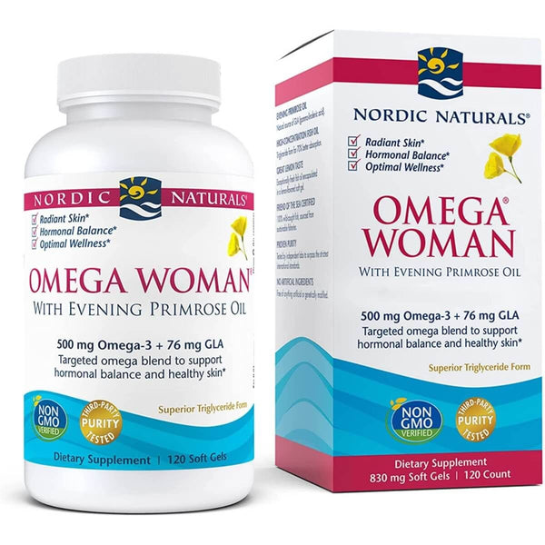 Nordic Naturals Omega Women with Evening Primrose Oil 120 Softgels (Lemon) - Supplements for Women at MySupplementShop by Nordic Naturals