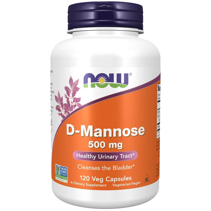 NOW Foods D-Mannose 500 mg 120 Veg Capsules