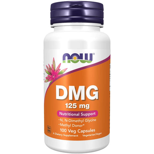 NOW Foods DMG (N-Dimethyl Glycine) 125 mg 100 Veg Capsules | Premium Supplements at MYSUPPLEMENTSHOP