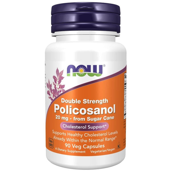 NOW Foods Policosanol Double Strength 20 mg 90 Veg Capsules - Health and Wellbeing at MySupplementShop by NOW Foods