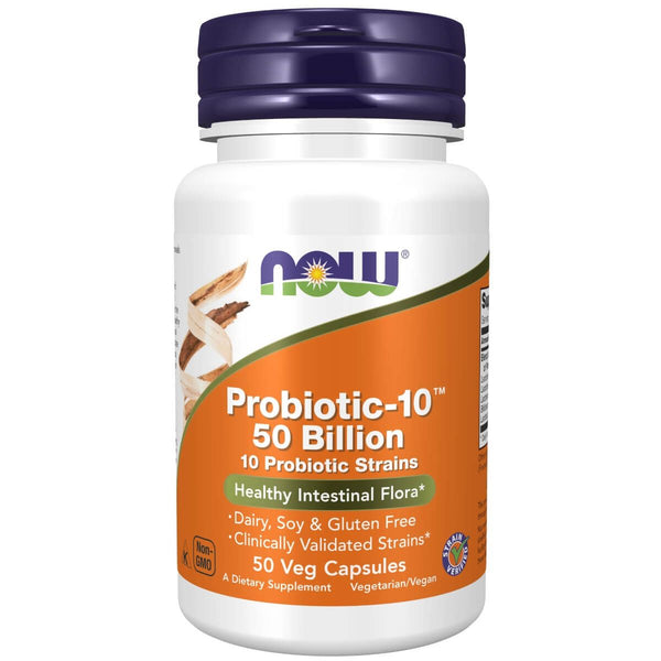 NOW Foods Probiotic-10 50 Billion 50 Veg Capsules | Premium Supplements at MYSUPPLEMENTSHOP