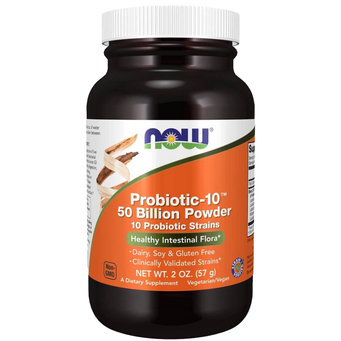 NOW Foods Probiotic-10 Powder 50 Billion 2oz