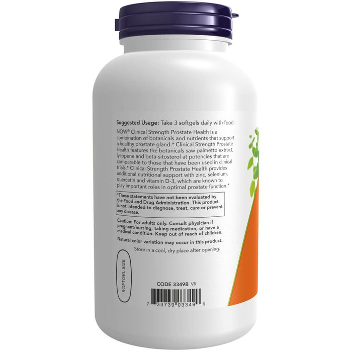 NOW Foods Prostate Health Clinical Strength 180 Softgels | Premium Supplements at MYSUPPLEMENTSHOP