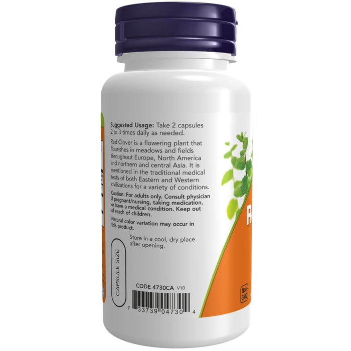 NOW Foods Red Clover 375 mg 100 Capsules | Premium Supplements at MYSUPPLEMENTSHOP