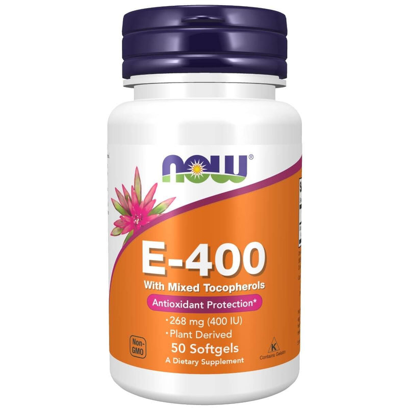 NOW Foods Vitamin E-400 IU Mixed Tocopherols 50 Softgels - Vitamins & Minerals at MySupplementShop by NOW Foods