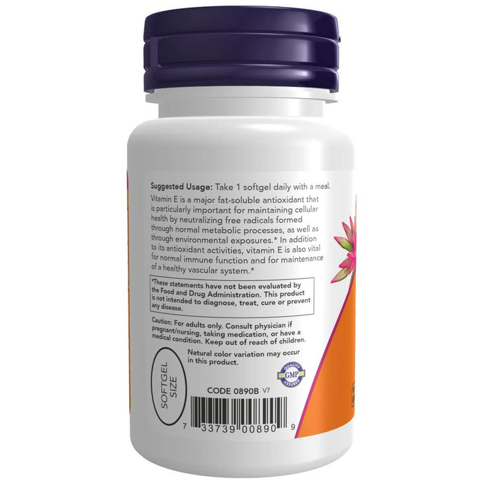 NOW Foods Vitamin E-400 IU Mixed Tocopherols 50 Softgels | Premium Supplements at MYSUPPLEMENTSHOP