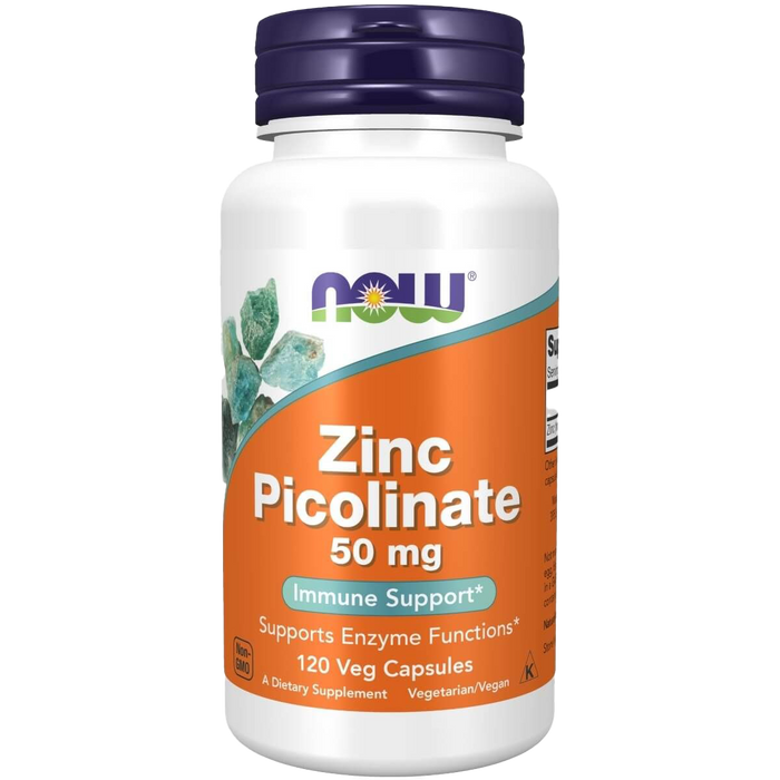 NOW Foods Zinc Picolinate 50 mg 120 Veg Capsules