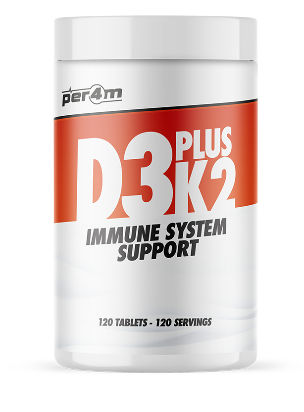 Per4m D3 Plus K2 120 Tablets - Default Title - Vitamin D at MySupplementShop by PER4M Nutrition