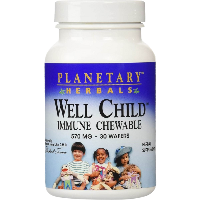 Planetary Herbals Well Child Immune Chewable 560mg 30 Wafers