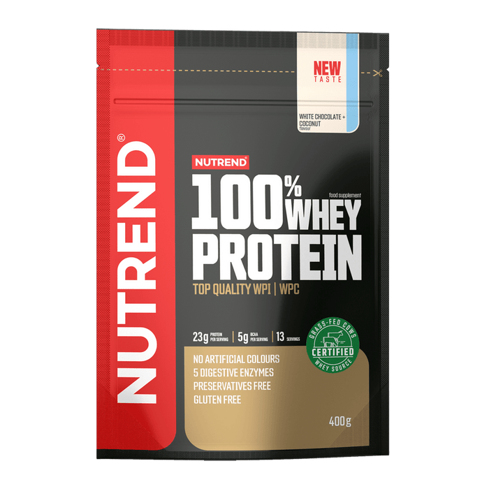 Nutrend 100% Whey Protein Powder | 22.8g Protein & 5g BCAAs | CFM Technology | Gluten-Free