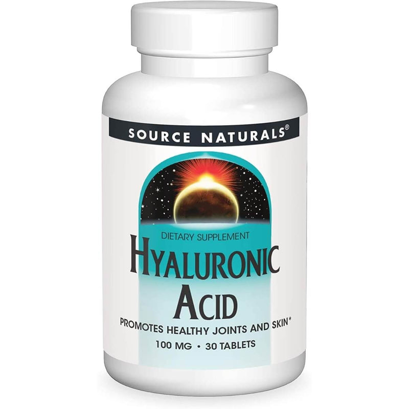 Source Naturals Hyaluronic Acid 100mg 30 Tablets | Premium Supplements at MYSUPPLEMENTSHOP