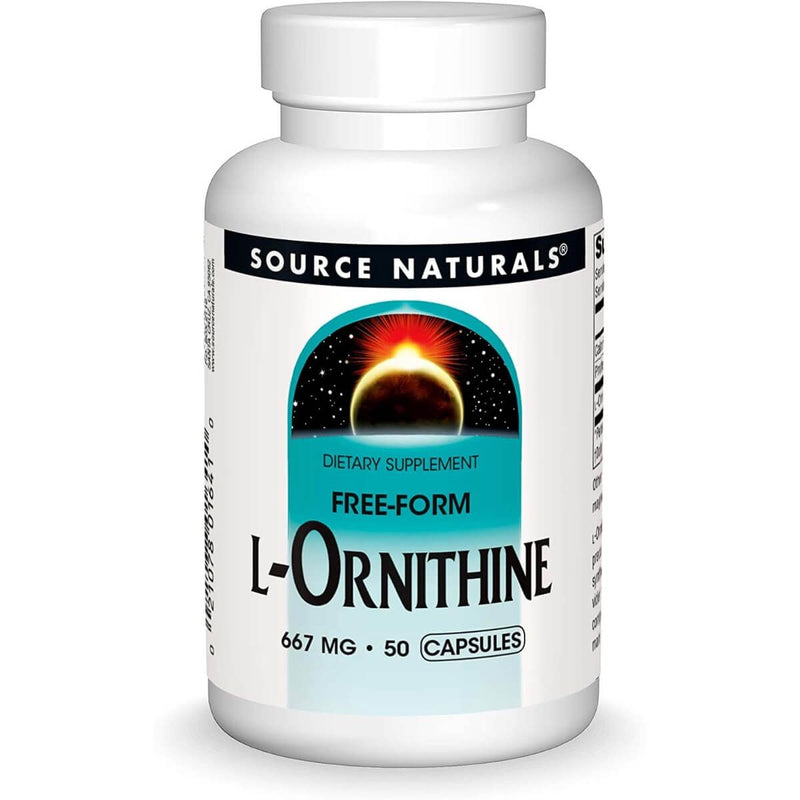 Source Naturals L-Ornithine 667mg 50 Capsules | Premium Supplements at MYSUPPLEMENTSHOP