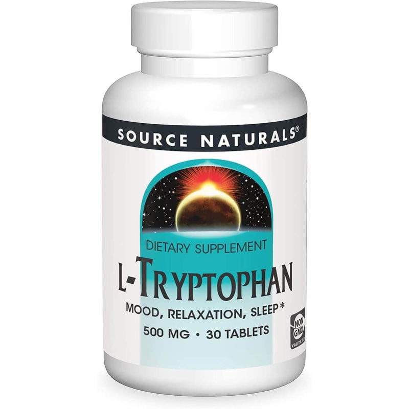 Source Naturals L-Tryptophan 500mg 30 Tablets - Mental Wellbeing at MySupplementShop by Source Naturals