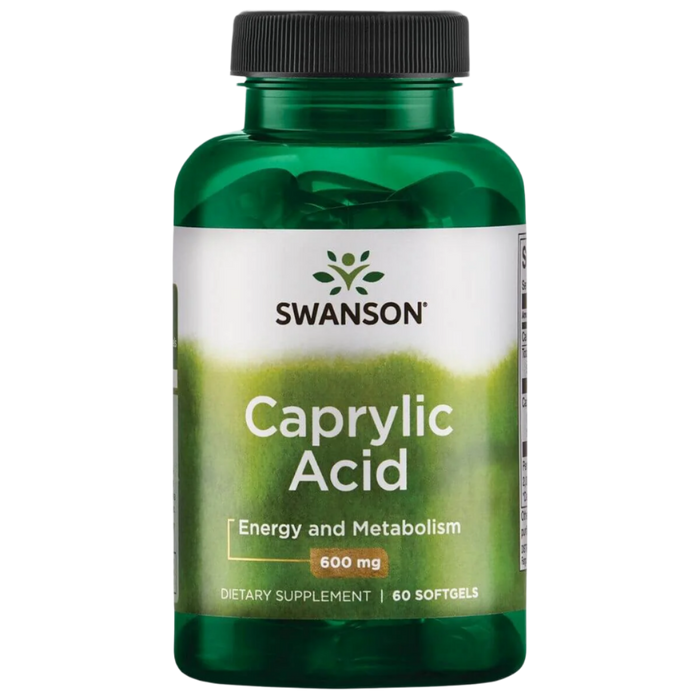 Swanson Caprylic Acid 600mg 60 Softgels