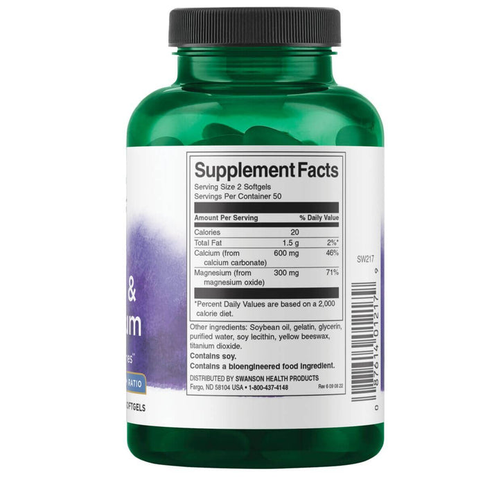 Swanson Liquid Calcium  Magnesium 100 Softgels at MySupplementShop.co.uk