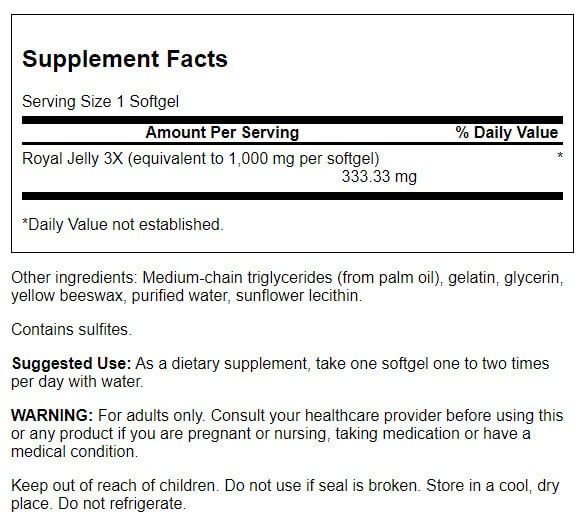 Swanson Royal Jelly 333.33 mg 100 Softgels at MySupplementShop.co.uk