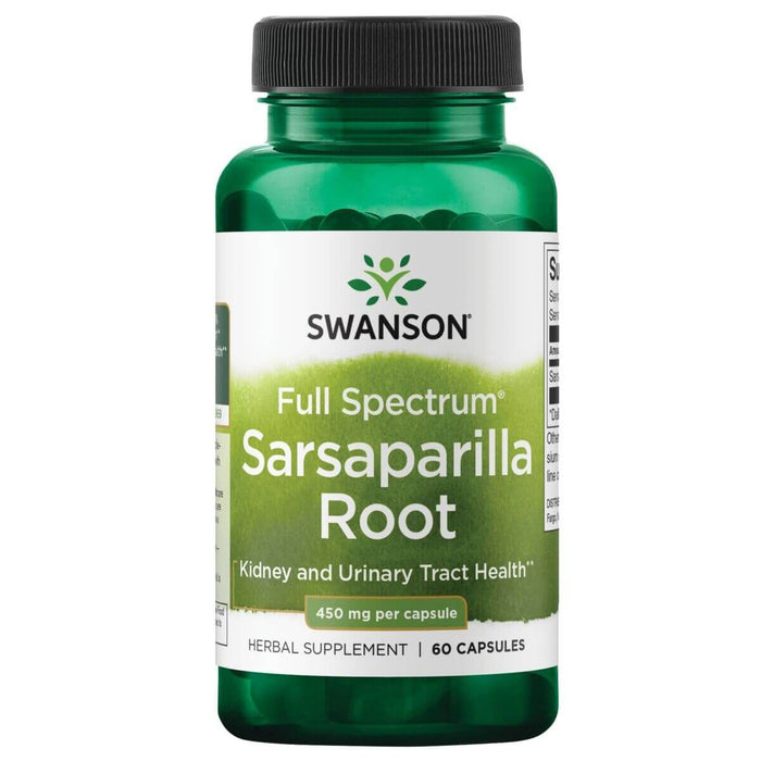 Swanson Sarsaparilla Root 450 mg 60 Capsules - Health and Wellbeing at MySupplementShop by Swanson