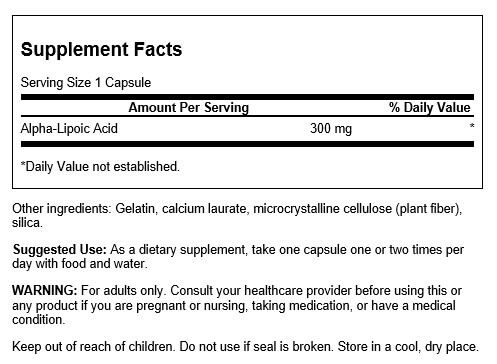 Swanson Ultra Alpha Lipoic Acid 300mg 60 Capsules | Premium Supplements at MYSUPPLEMENTSHOP