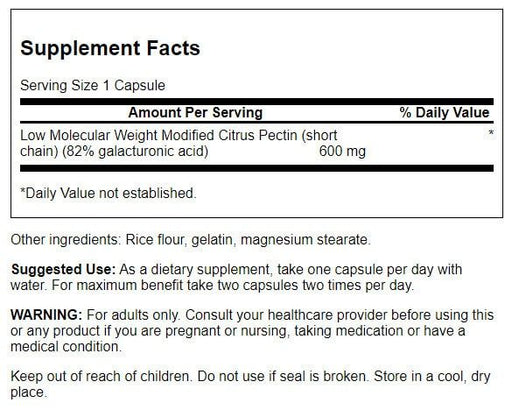 Swanson Ultra PectiPure Modified Citrus Pectin 600mg 60 Capsules at MySupplementShop.co.uk