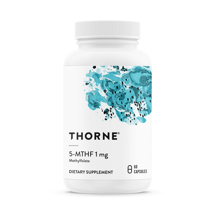 Thorne Research 5-MTHF 1mg (L-5-Methyltetrahydrofolate) 60 Capsules - Energy & Vitality at MySupplementShop by Thorne