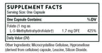 Thorne Research 5-MTHF 1mg (L-5-Methyltetrahydrofolate) 60 Capsules - Energy & Vitality at MySupplementShop by Thorne