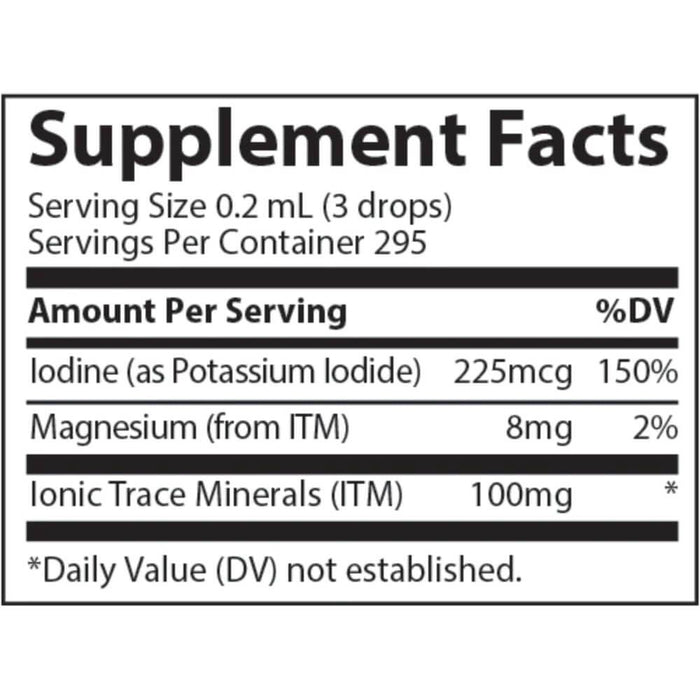 Trace Minerals Ionic Iodine from Potassium Iodide 225mcg 2 fl oz (59 ml) | Premium Supplements at MYSUPPLEMENTSHOP