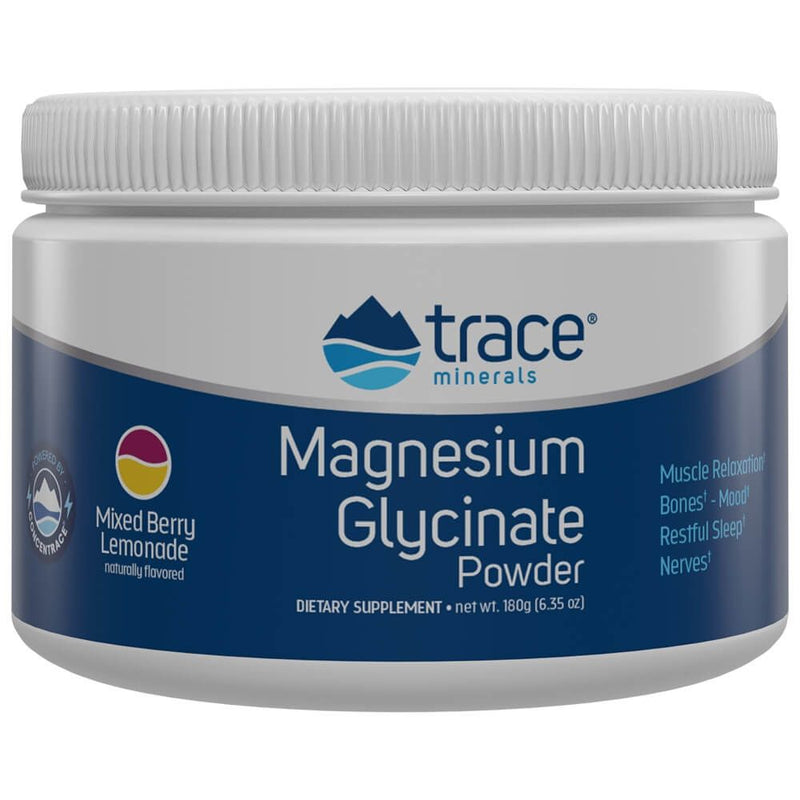 Trace Minerals Magnesium Glycinate Powder 635oz (180g) Mixed Berry Lemonade Flavour - Muscle Health at MySupplementShop by Trace Minerals