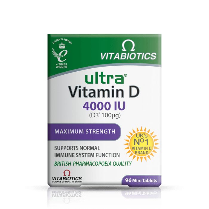 Vitabiotics Ultra Vitamins D3 4000 IU 96 Mini Tablets - Bone Care at MySupplementShop by Vitabiotics