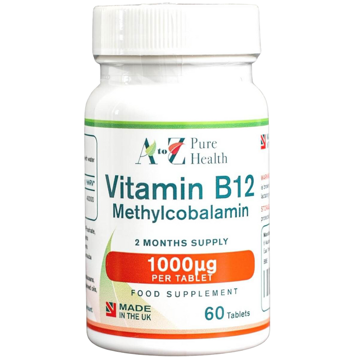 A to Z Pure Health Vitamin B12 Methylcobalamin 60 Tablets